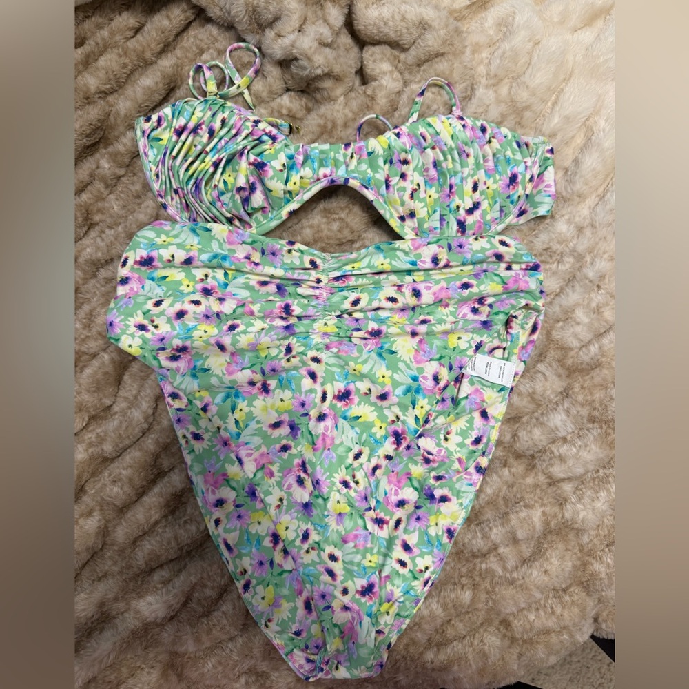 Tularosa Normani  High-waisted Swimsuit with removable straps